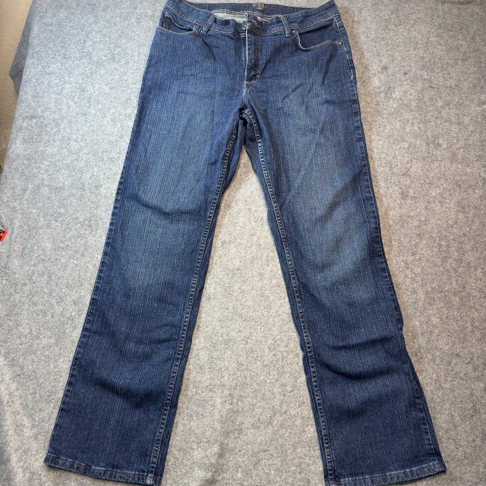 Riders by Lee Jean Womens 16L Blue Denim Cotton Mid Rise Streetwear Straight Leg